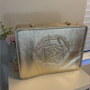 Lancôme Gold Embossed Rose Bag
